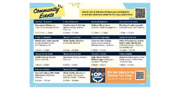A list of community events